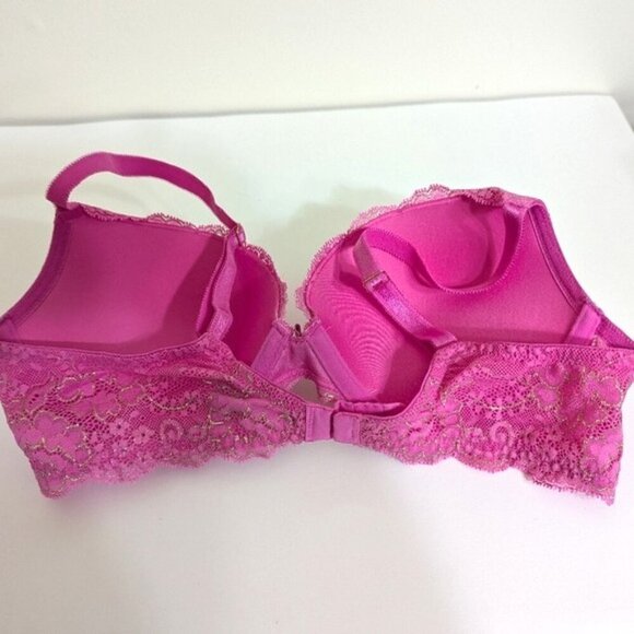 Like New Victoria's Secret Dream Angels Push-Up Lace Pink Bra 36C - Picture 4 of 6